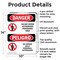 Signmission Do Not Enter Authorized Only Bilingual Danger Sign, Aluminum, 10in W x 14in L, 2PK OS-2PACK-DS-A-1014-VS-1144 - alternate 8